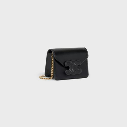 CELINE ショルダーバッグ・ポシェット CELINE★CARD HOLDER WITH CUIR CHAIN(3)