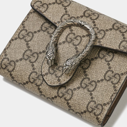 GUCCI 折りたたみ財布 〔Dionysus〕キャンバス カードケース(コイン&紙幣入れ付き)(7)