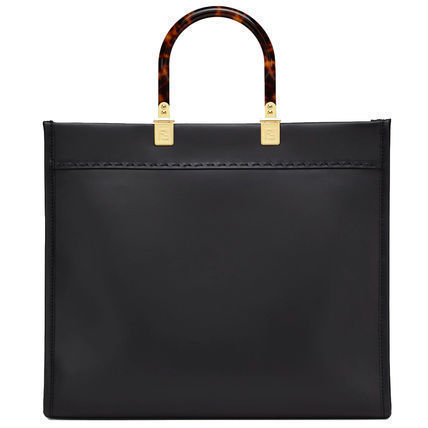 FENDI トートバッグ 国内即発☆FENDI サンシャイン ミディアム トート バッグ レザー(4)