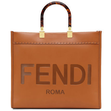 FENDI トートバッグ 国内即発☆FENDI サンシャイン ミディアム トート バッグ レザー(7)