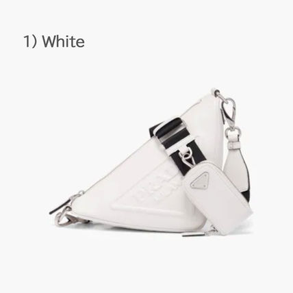 PRADA ショルダーバッグ・ポシェット Prada☆Leather Prada Triangle shoulder bagユニセックス☆送込(4)