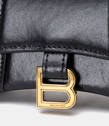 BALENCIAGA ショルダーバッグ・ポシェット 関税負担なし☆BALENCIAGA HOURGLASS ミニ TOP HANDLE バッグ(4)