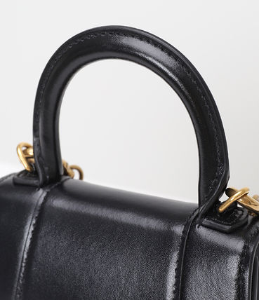 BALENCIAGA ショルダーバッグ・ポシェット 関税負担なし☆BALENCIAGA HOURGLASS ミニ TOP HANDLE バッグ(5)