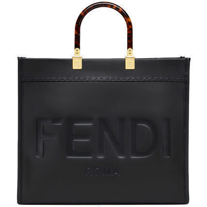 FENDI トートバッグ 国内即発☆FENDI サンシャイン ミディアム トート バッグ レザー(3)