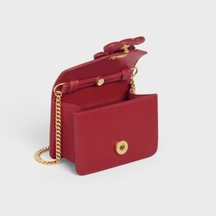 CELINE ショルダーバッグ・ポシェット CELINE★CARD HOLDER WITH CUIR CHAIN(9)