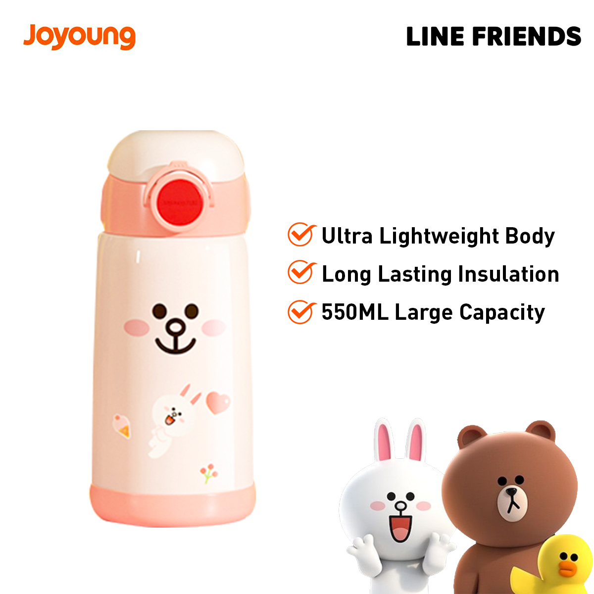 Joyoung Line Friends School Children Thermos Bottles