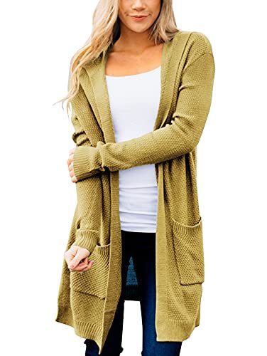 Women's Long Sleeve Open Front Knit Sweater Cardigan Outwear
