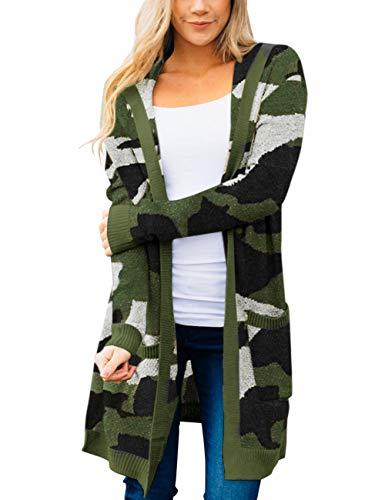 Women's Long Sleeve Open Front Knit Sweater Cardigan Outwear