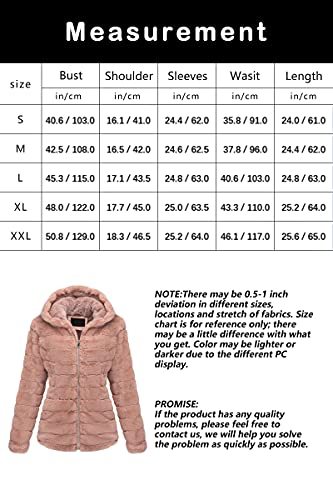 Women's Faux Fur Coat Shearling Fluffy Fuzzy Shaggy Hood Sherpa-Lined Fleece Jacket