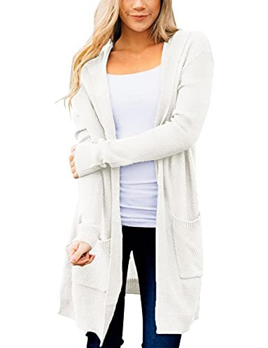 Women's Long Sleeve Open Front Knit Sweater Cardigan Outwear