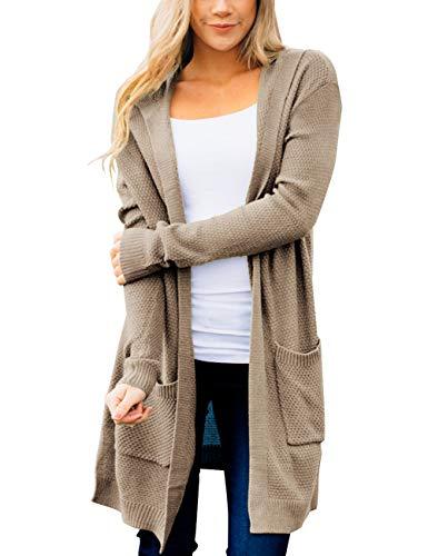 Women's Long Sleeve Open Front Knit Sweater Cardigan Outwear