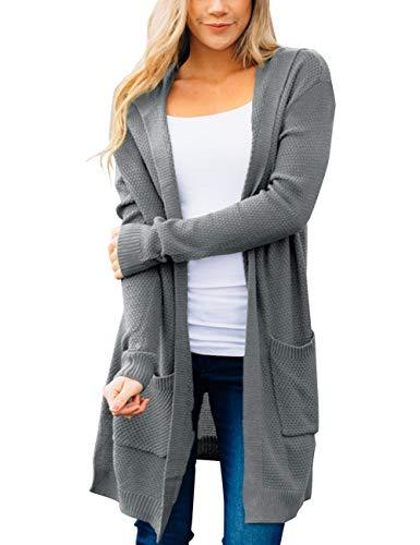 Women's Long Sleeve Open Front Knit Sweater Cardigan Outwear
