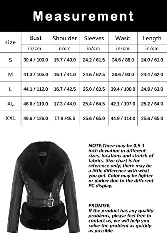 Women Faux Suede Leather Jacket Motorcycle Short Sherpa-Lined Coat with Removable Belt