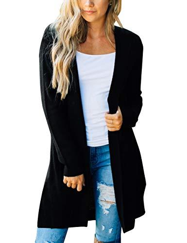 Women's Long Sleeve Open Front Knit Sweater Cardigan Outwear