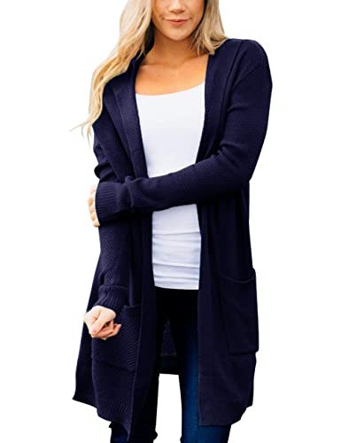 Women's Long Sleeve Open Front Knit Sweater Cardigan Outwear