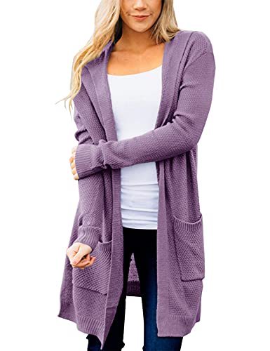 Women's Long Sleeve Open Front Knit Sweater Cardigan Outwear