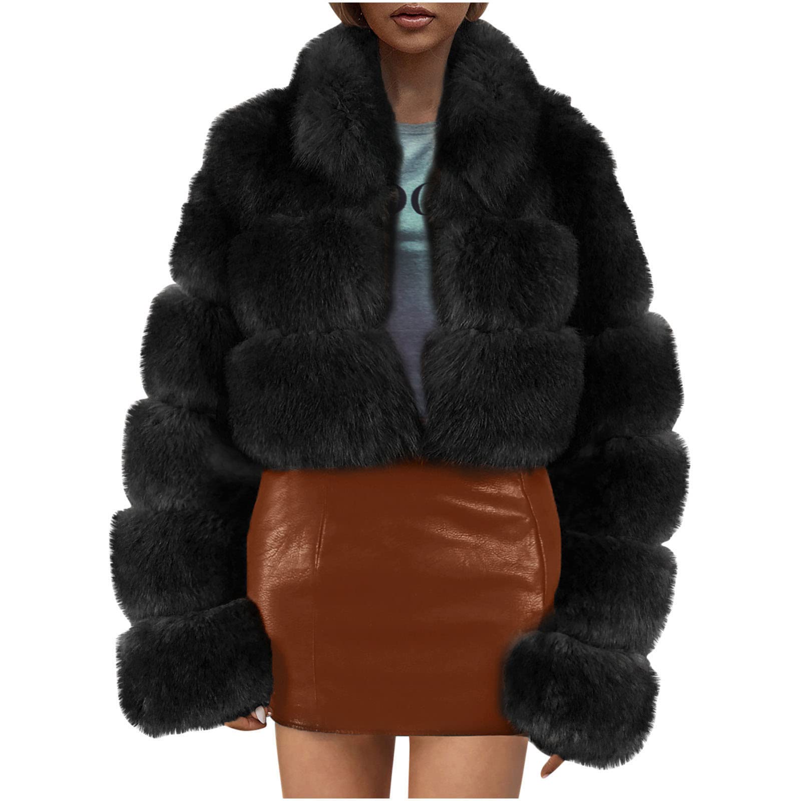 Faux Fur Coat Fleece Short Warm Jackets