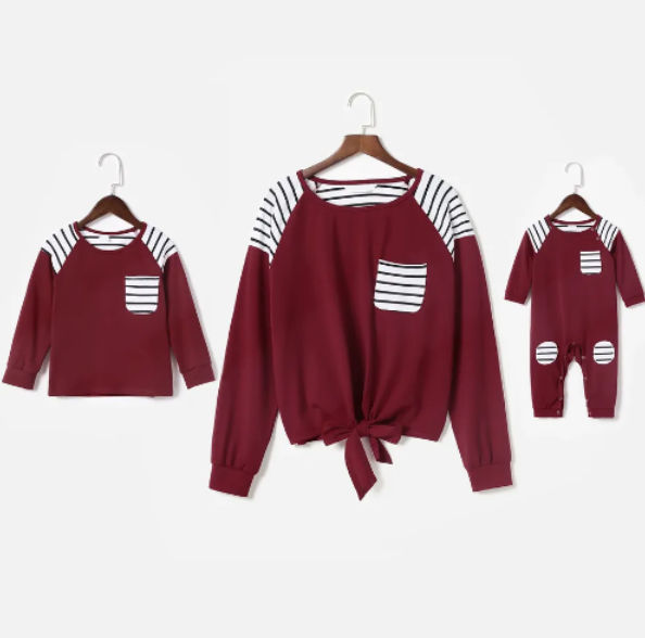 Long Sleeve Tops Mommy and Baby