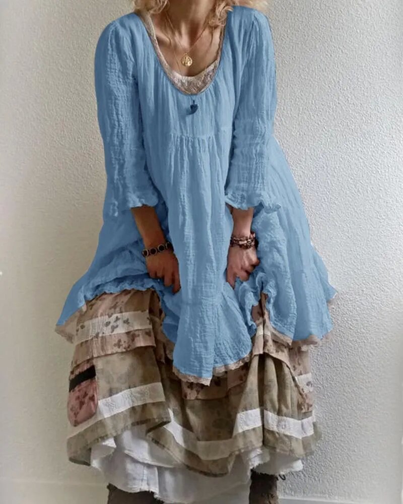 Women's Casual Solid Long Sleeve Dresses