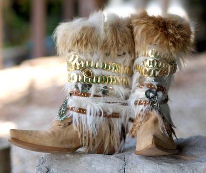 Women's Tall Full Height Upcycled Style Reworked Vintage Cowgirl Boots