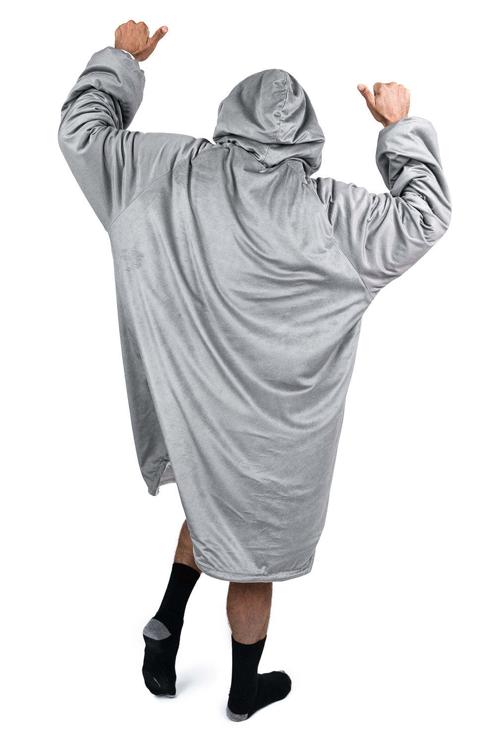 Hoodie Pocket  Gray Blanket Hoodie