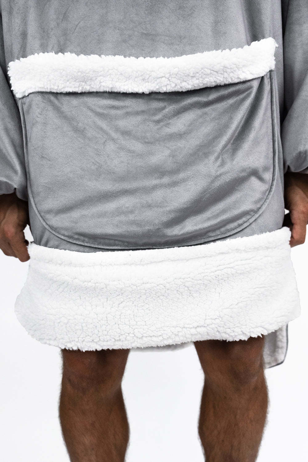 Hoodie Pocket  Gray Blanket Hoodie