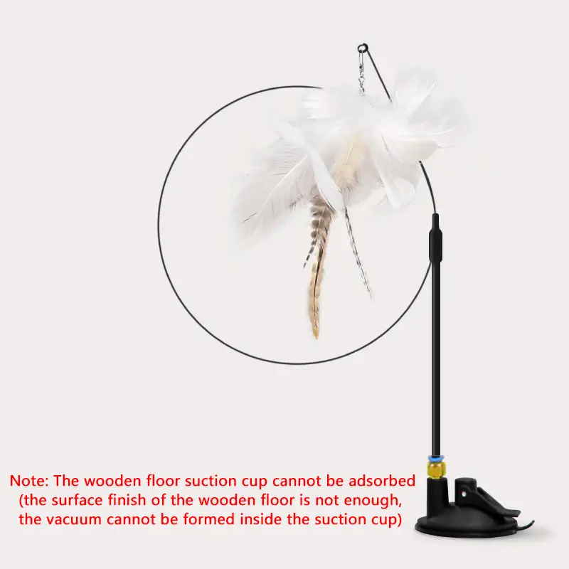 Interactive Cat Feather Toys, Cat Wand Toy And Natural Feather Teaser 