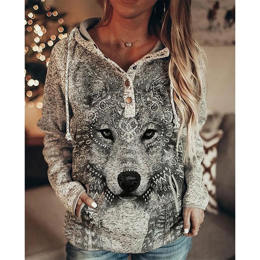 Beautiful wolf hoodie