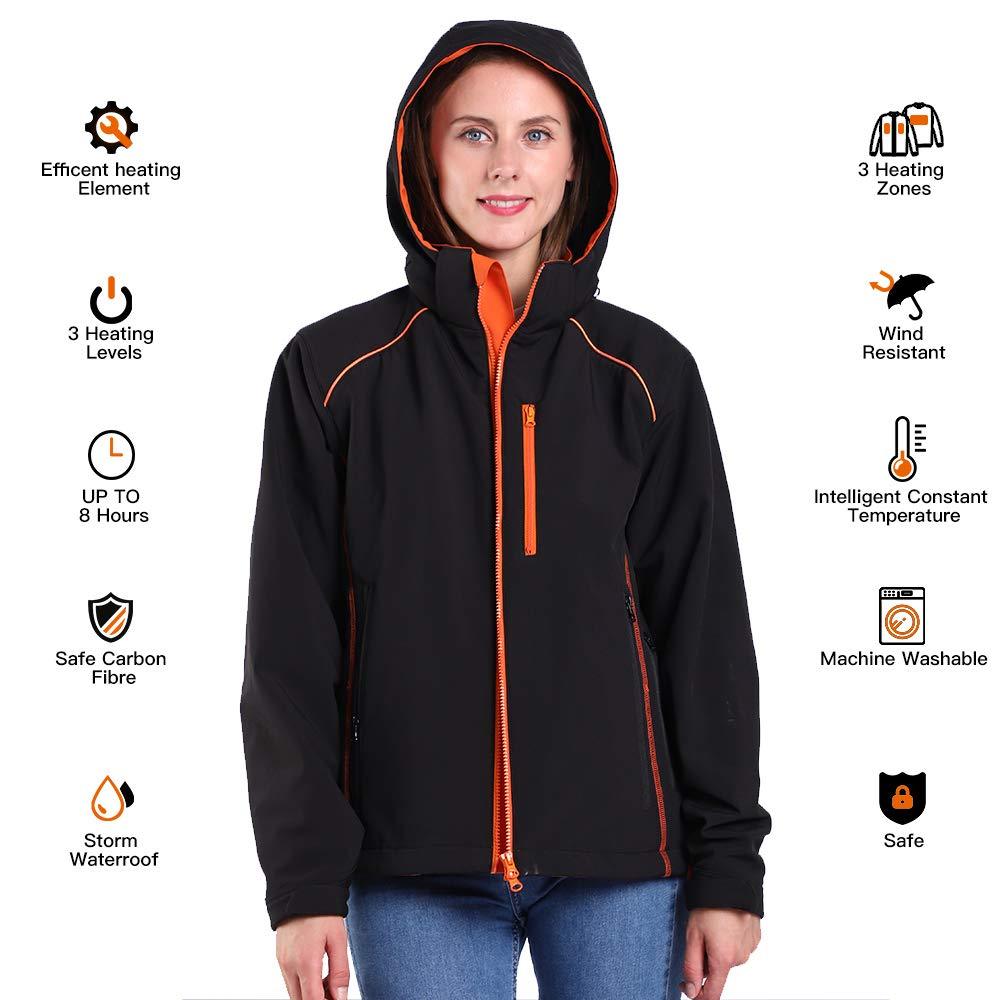 Women's Thermal Jacket Slim Fit Electric Hooded Jacket Winter