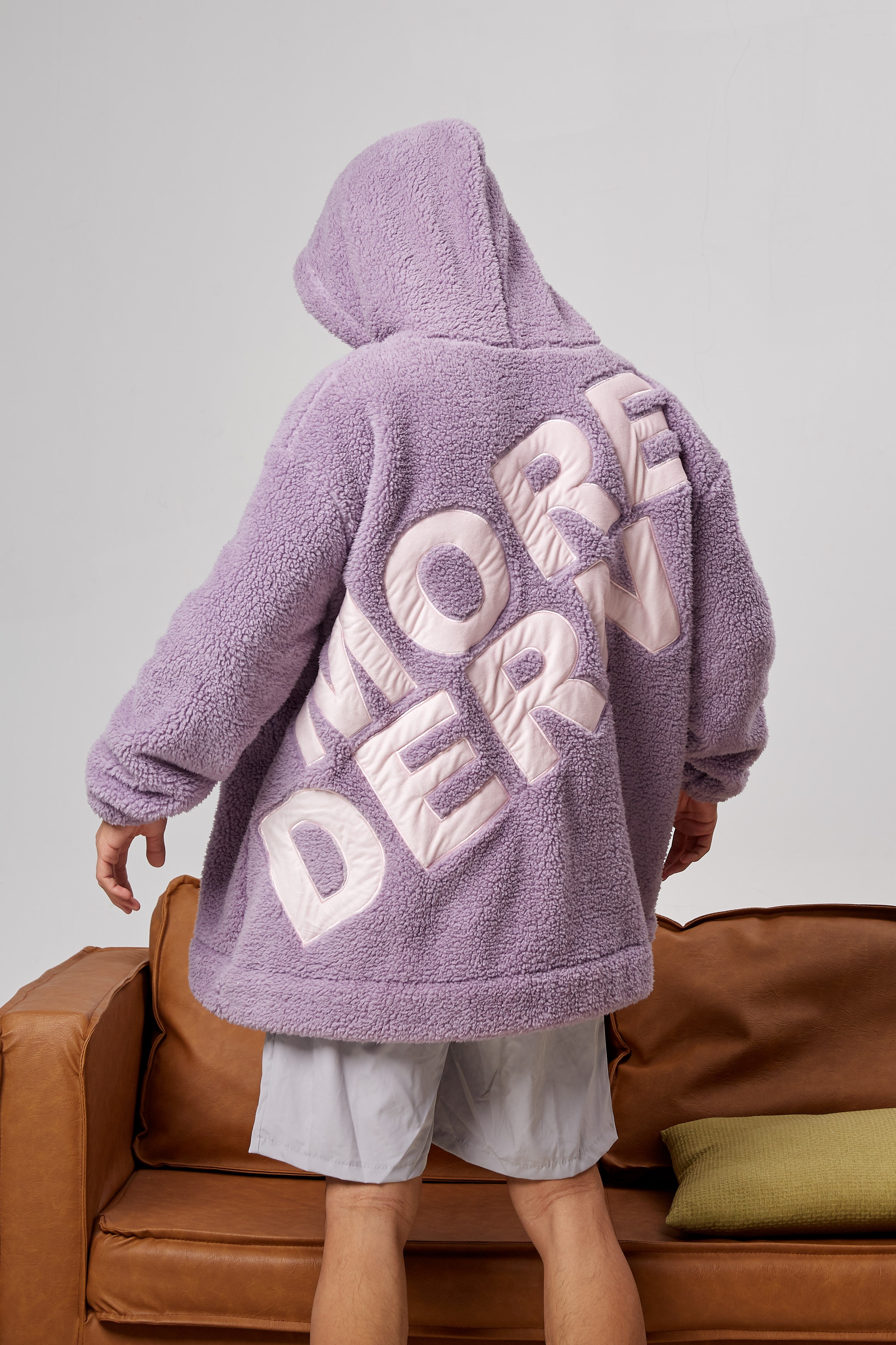 Hoodie Pocket Purple Short Hoodie Blanket
