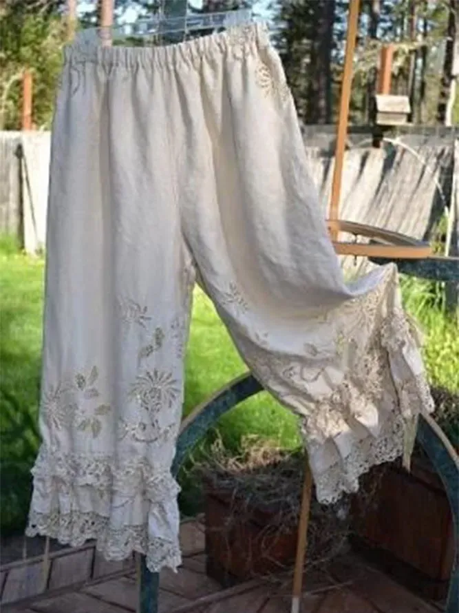 Lace Wrinkle Round Neck Short Sleeve Dress