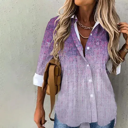 Casual Gift Print Shirt