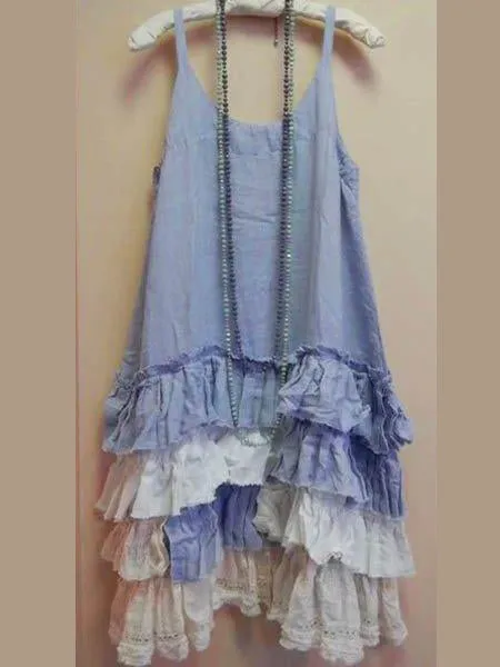 Lace Wrinkle Round Neck Short Sleeve Dress