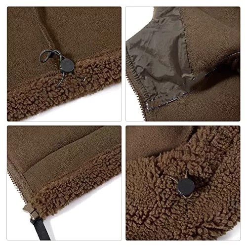 Women's Warm Fleece Sherpa Jackets Hooded Faux Shearling Coats Oversized Winter Teddy Coat Zipper Outwear
