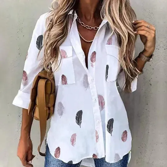 Casual Gift Print Shirt