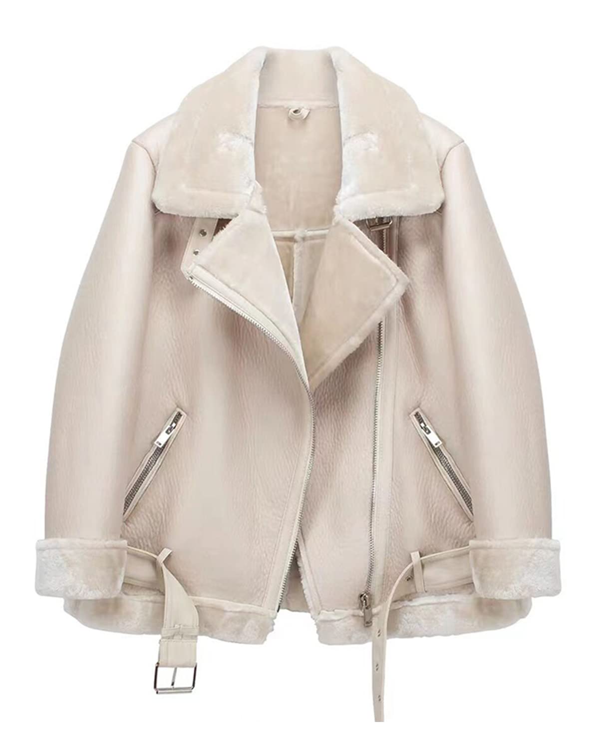 Women's Faux Shearing Moto Jacket