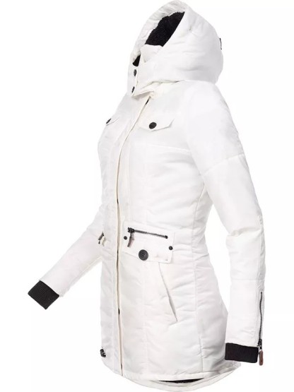 Winter women's cold-proof jacket with faux fur cover