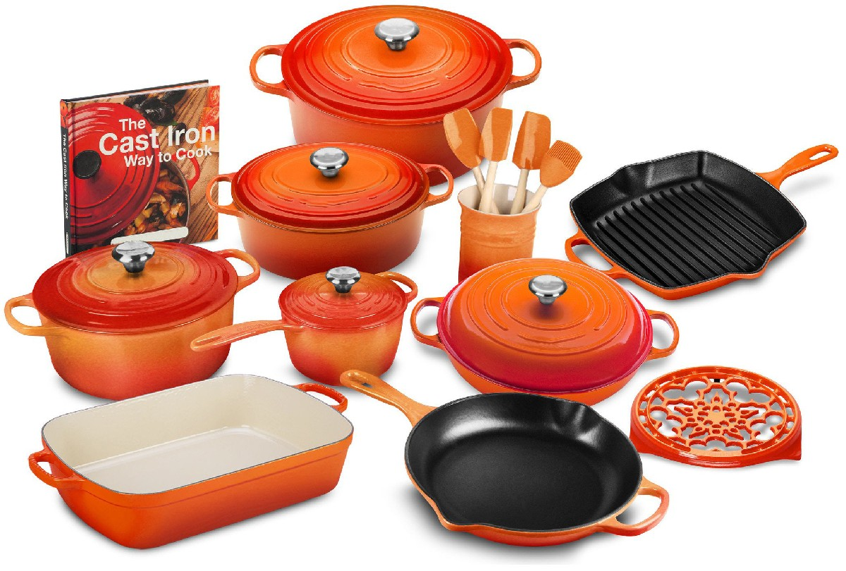 [🔥LIMITED TIME OFFER ONLY TODAY! ]20-PIECE SIGNATURE CAST IRON COOKWA