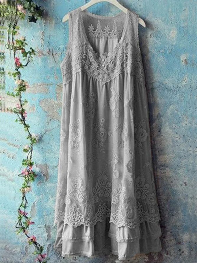 Casual Round Neck Maxi Dresses