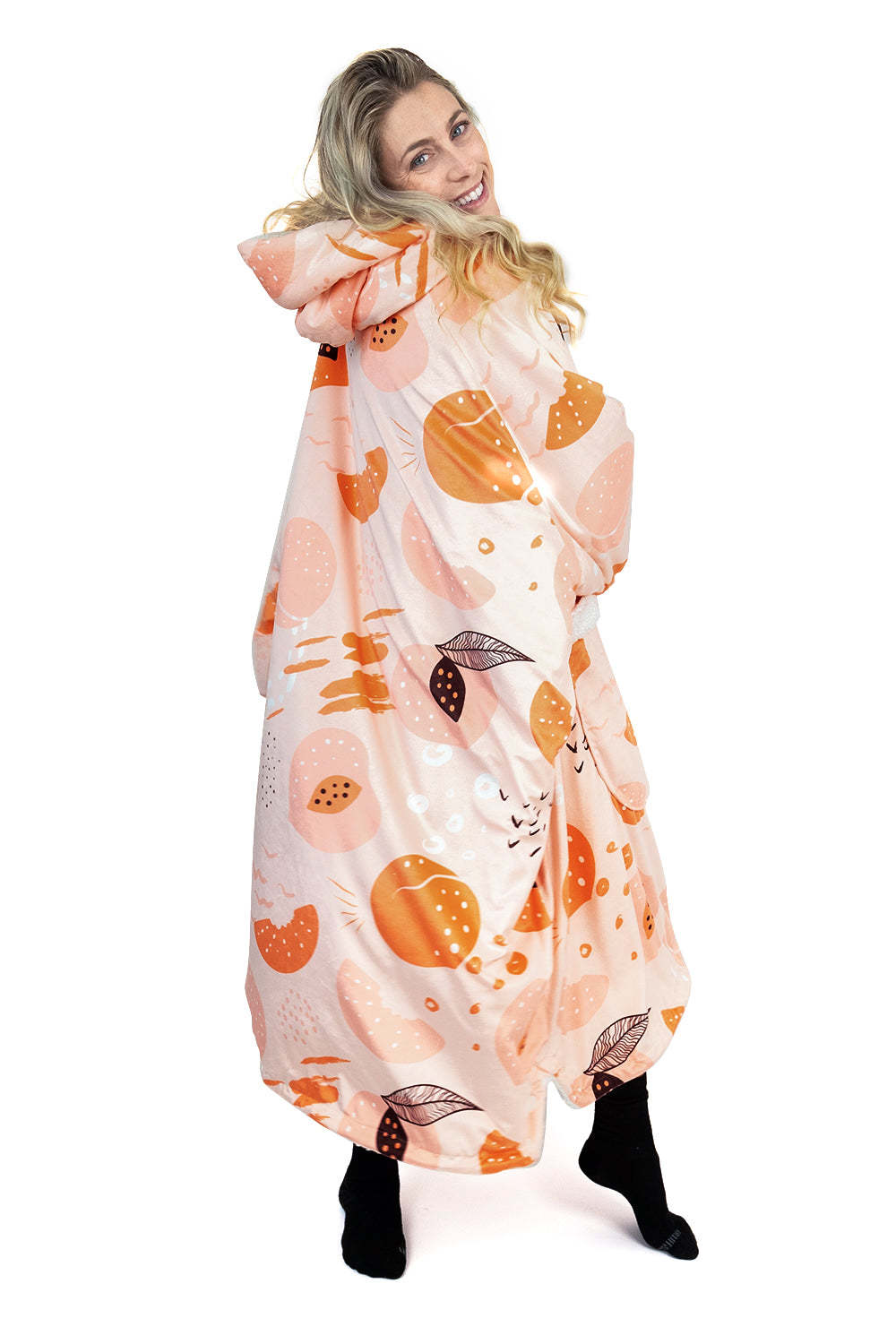 Hoodie Pocket  Peach Blanket Hoodie