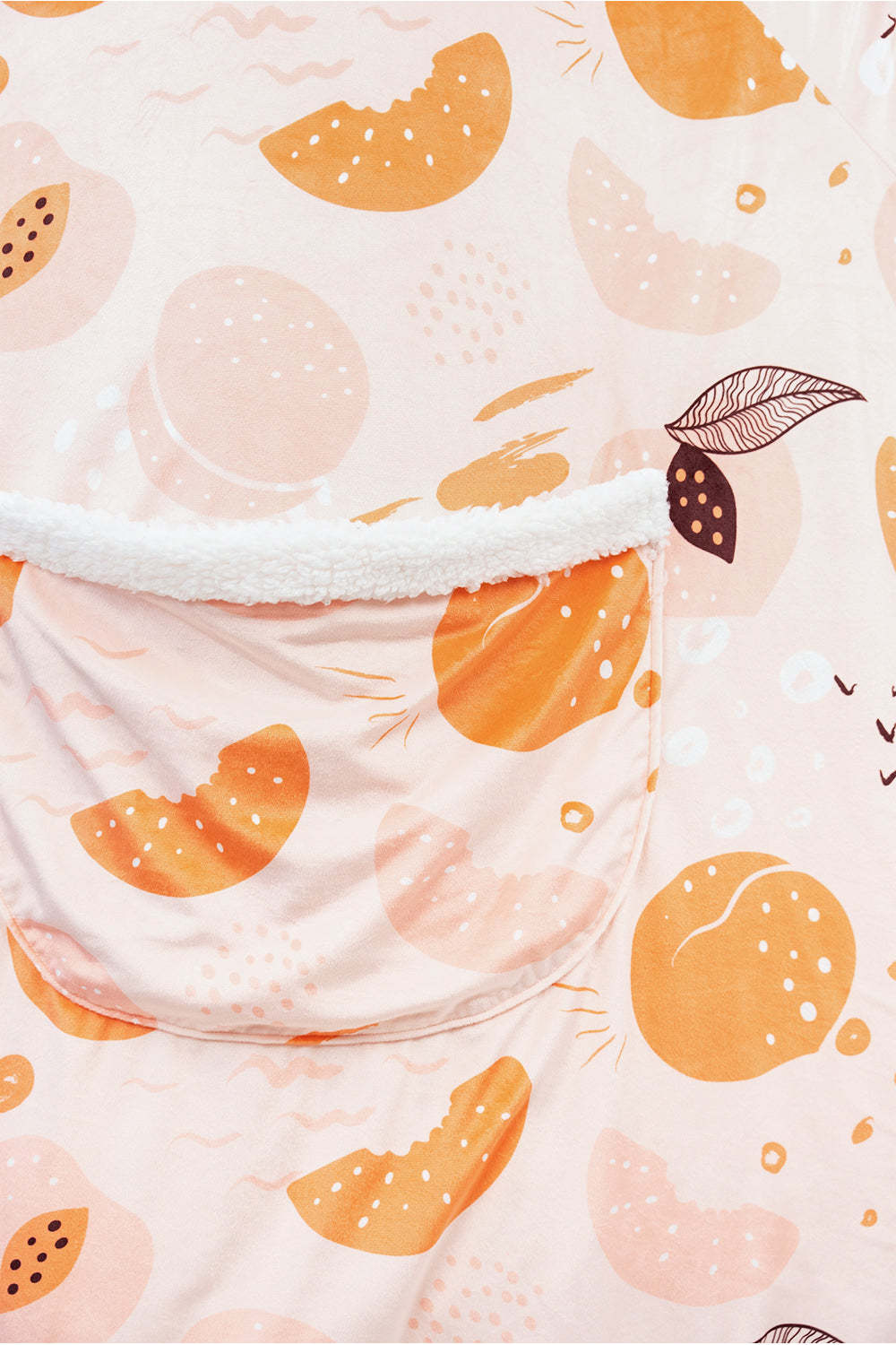 Hoodie Pocket  Peach Blanket Hoodie