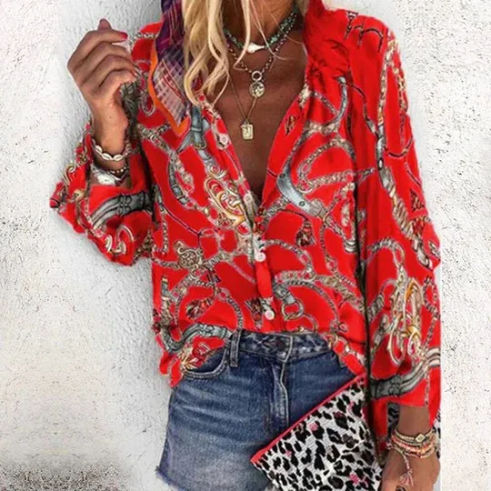 Casual Gift Print Shirt