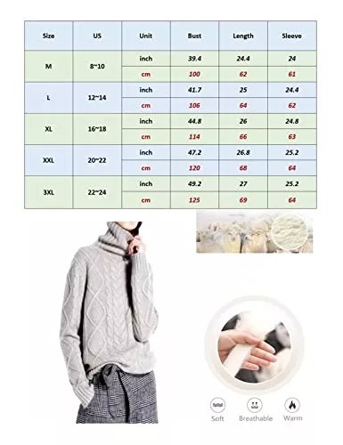 Women's Turtleneck Pullover Female Loose Long Sleeve Tops Winter Thick Knitted Jumper