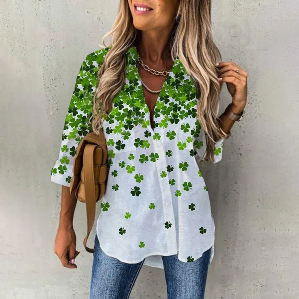 Casual Gift Print Shirt