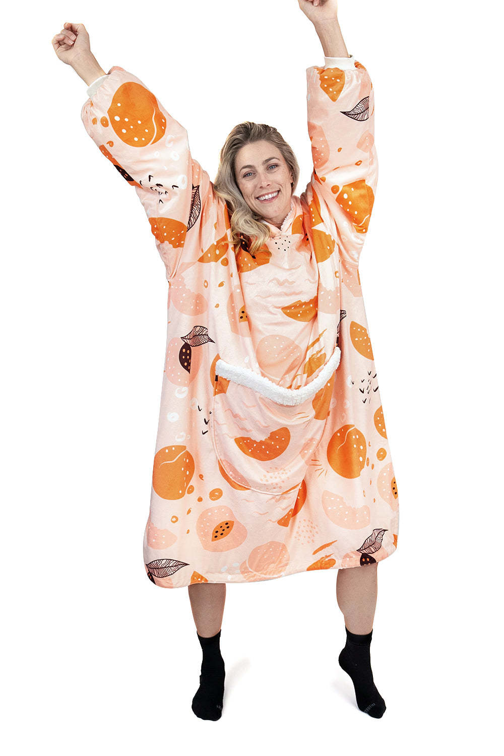 Hoodie Pocket  Peach Blanket Hoodie