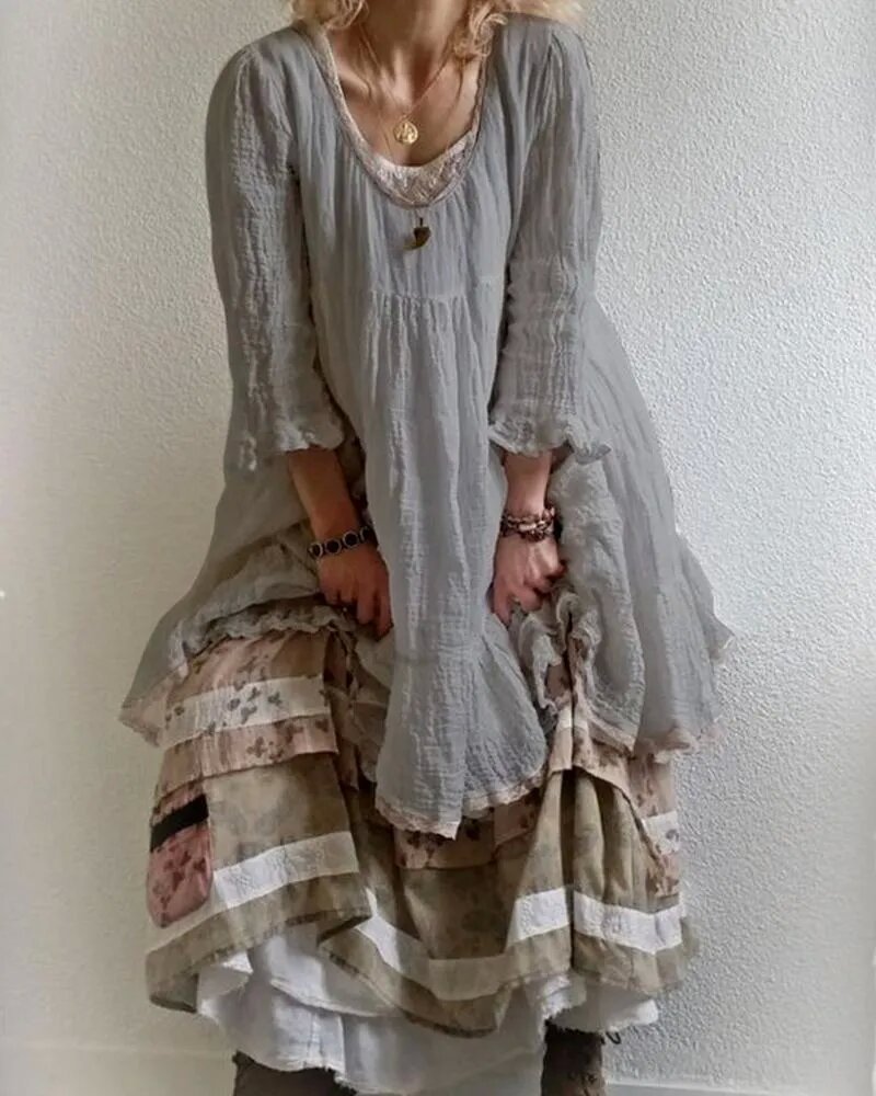 Women's Casual Solid Long Sleeve Dresses