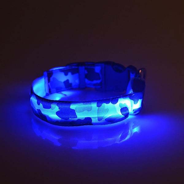 🐶2023 New - 49% OFF🐶Nylon Camouflage Adjustable LED Glow Dog Collar?
