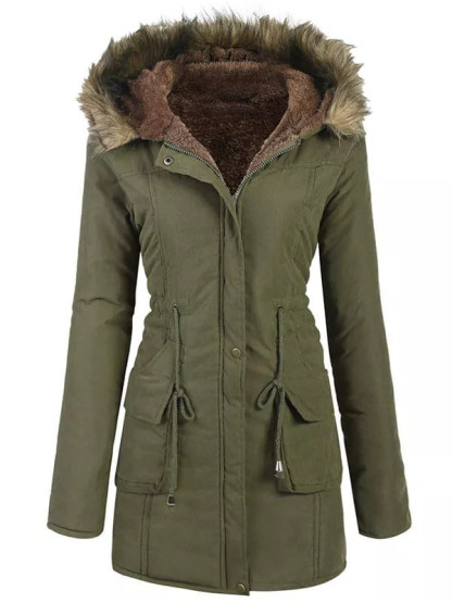 Women's hooded warm winter jacket