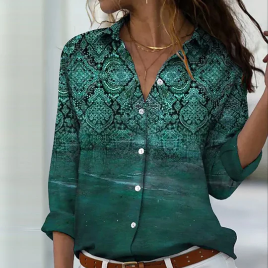 Casual Gift Print Shirt