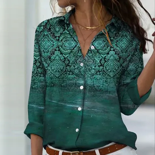 Casual Gift Print Shirt